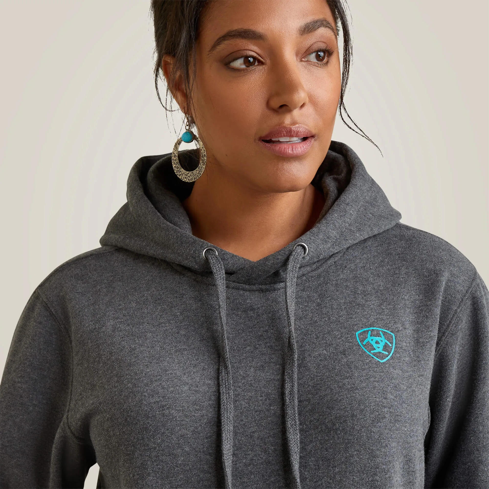 Ariat Women's Charcoal Heather Logo Hoodie