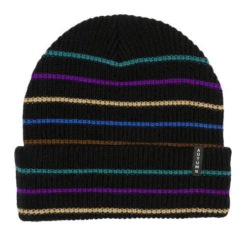 Autumn Headwear Multi Stripe Beanie