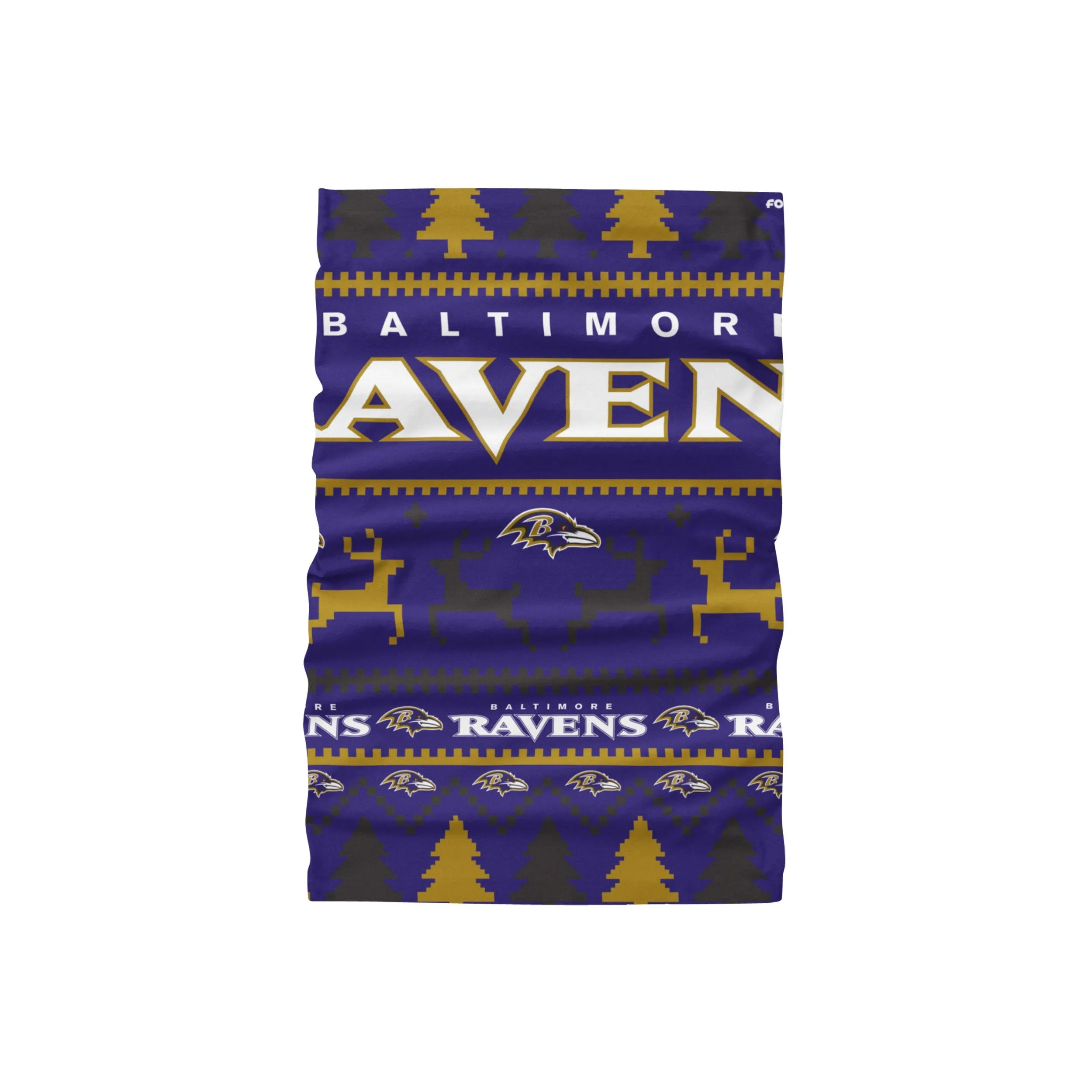Baltimore Ravens NFL Wordmark Holiday Gaiter Scarf