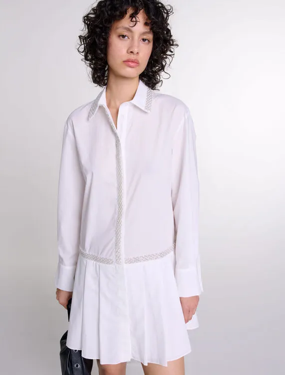 Beaded shirt dress