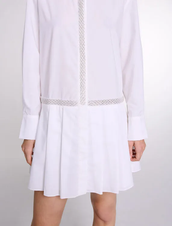 Beaded shirt dress