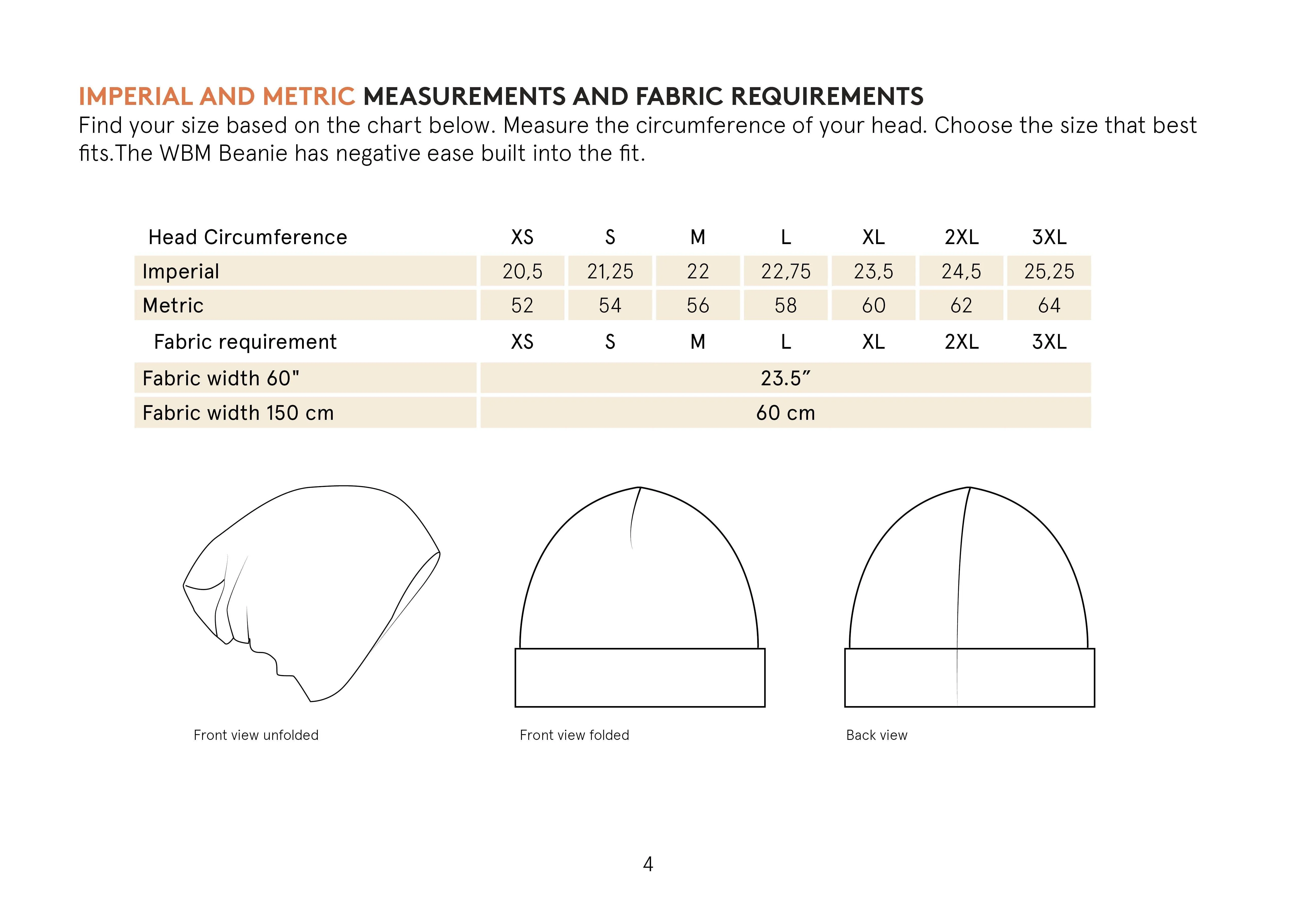 Beanie Hat Sewing Pattern