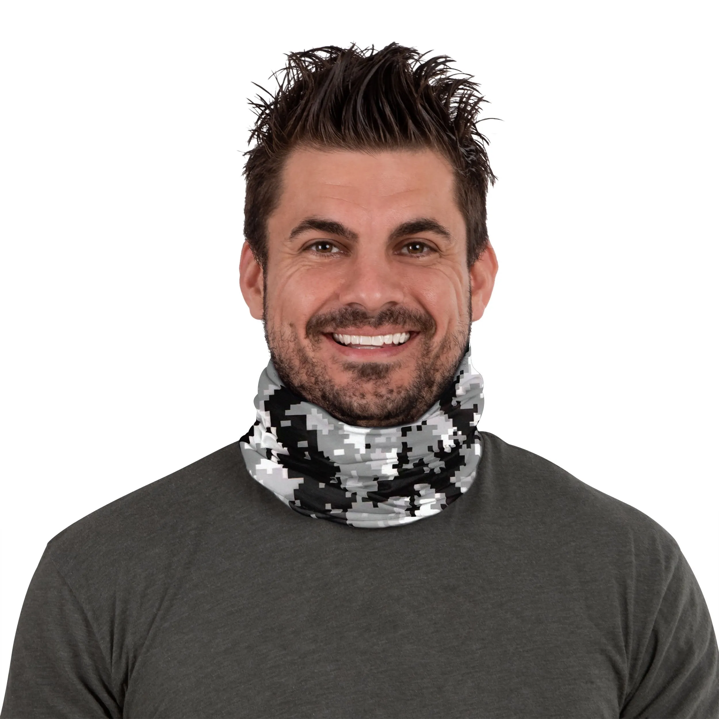 Black & White Digital Camo Gaiter Scarf