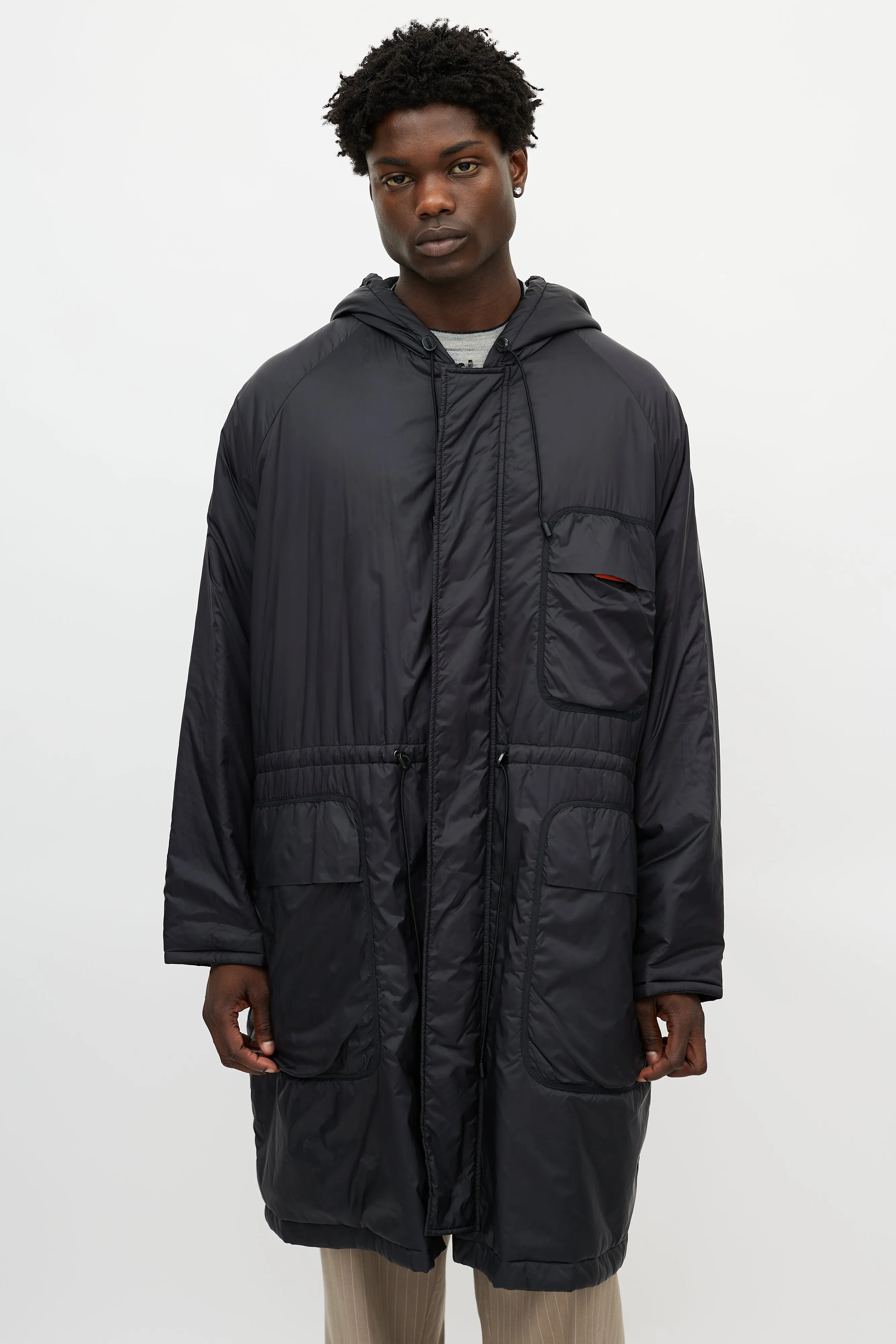 Black Padded Reversible Coat