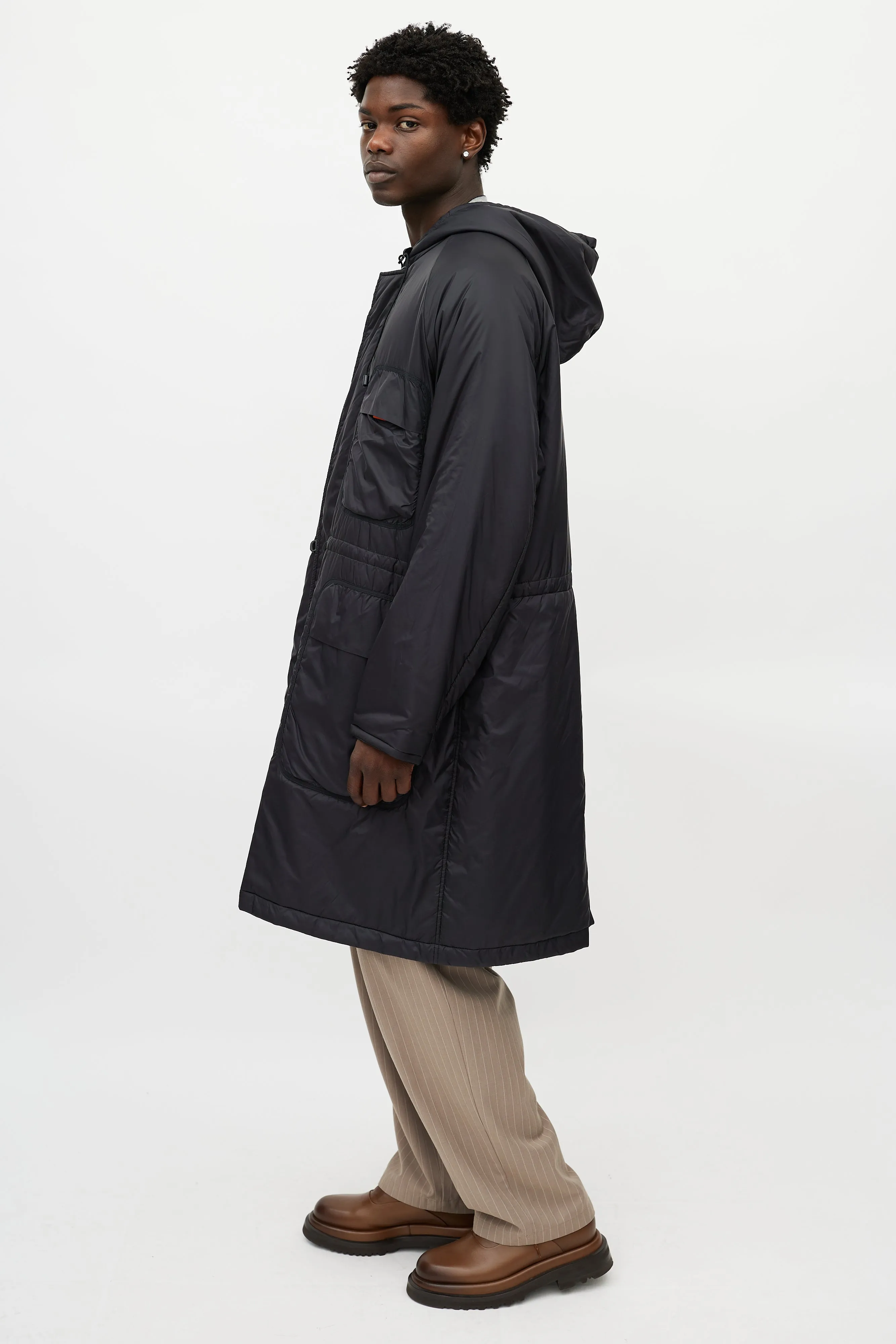 Black Padded Reversible Coat