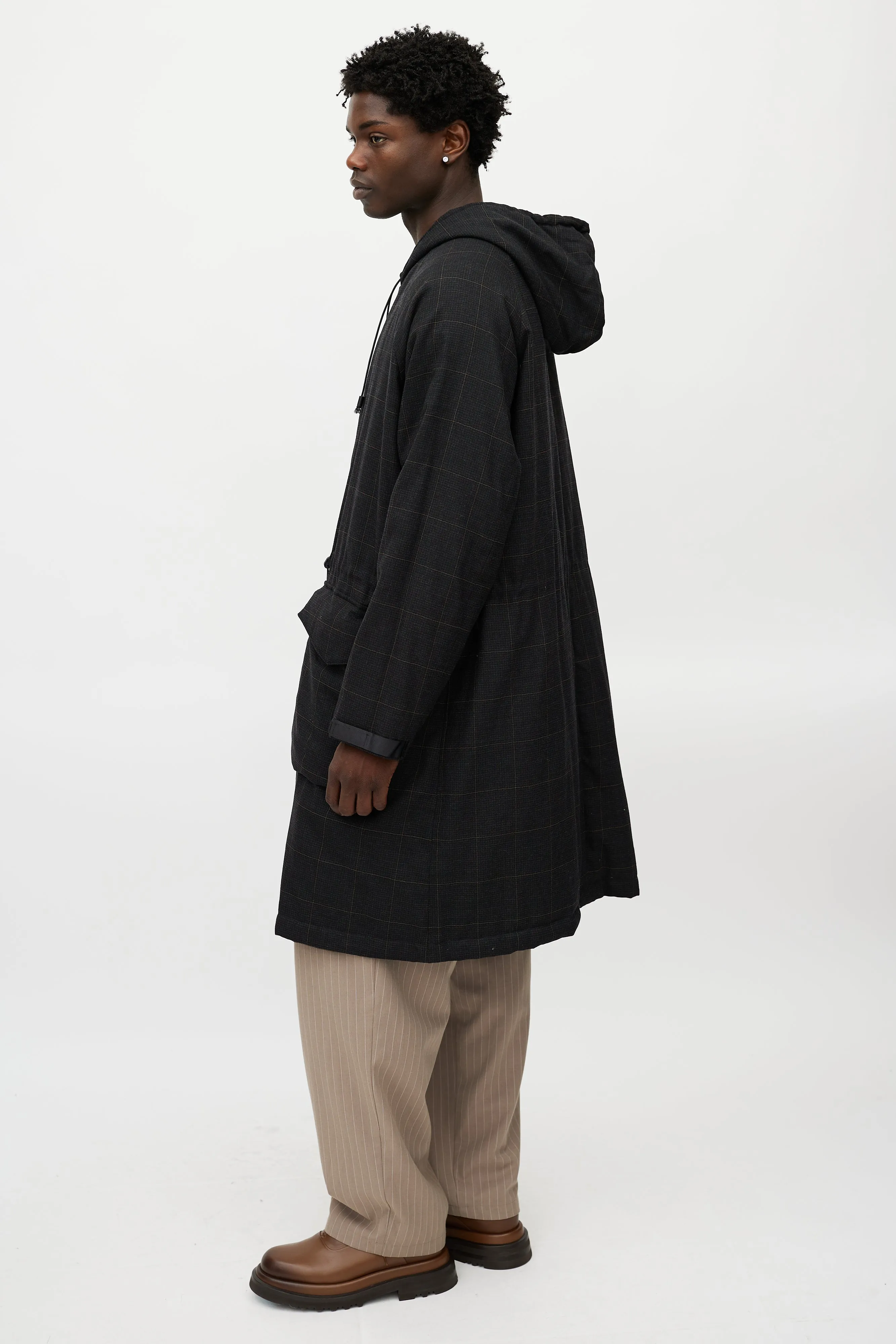 Black Padded Reversible Coat
