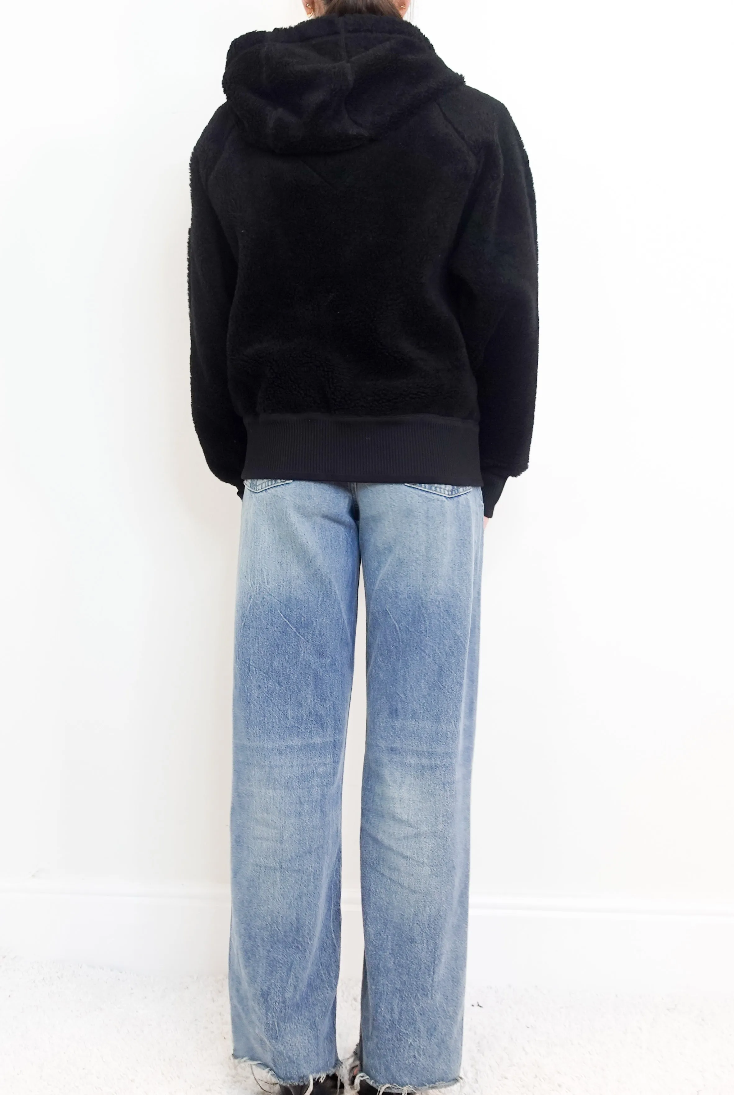 Black Teddy Jacket with hood RRP £650