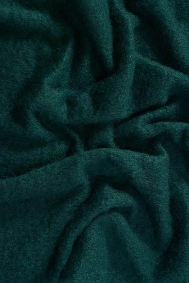 Bottle Green Mohair Chair Throw