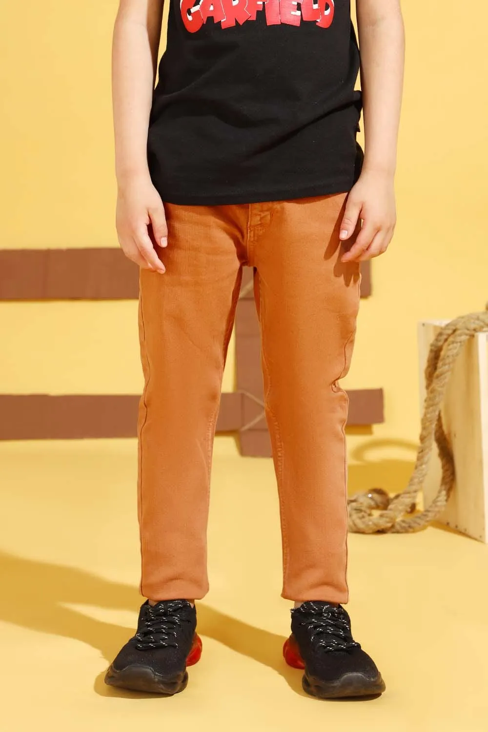 Boys Chino Pants - Brown