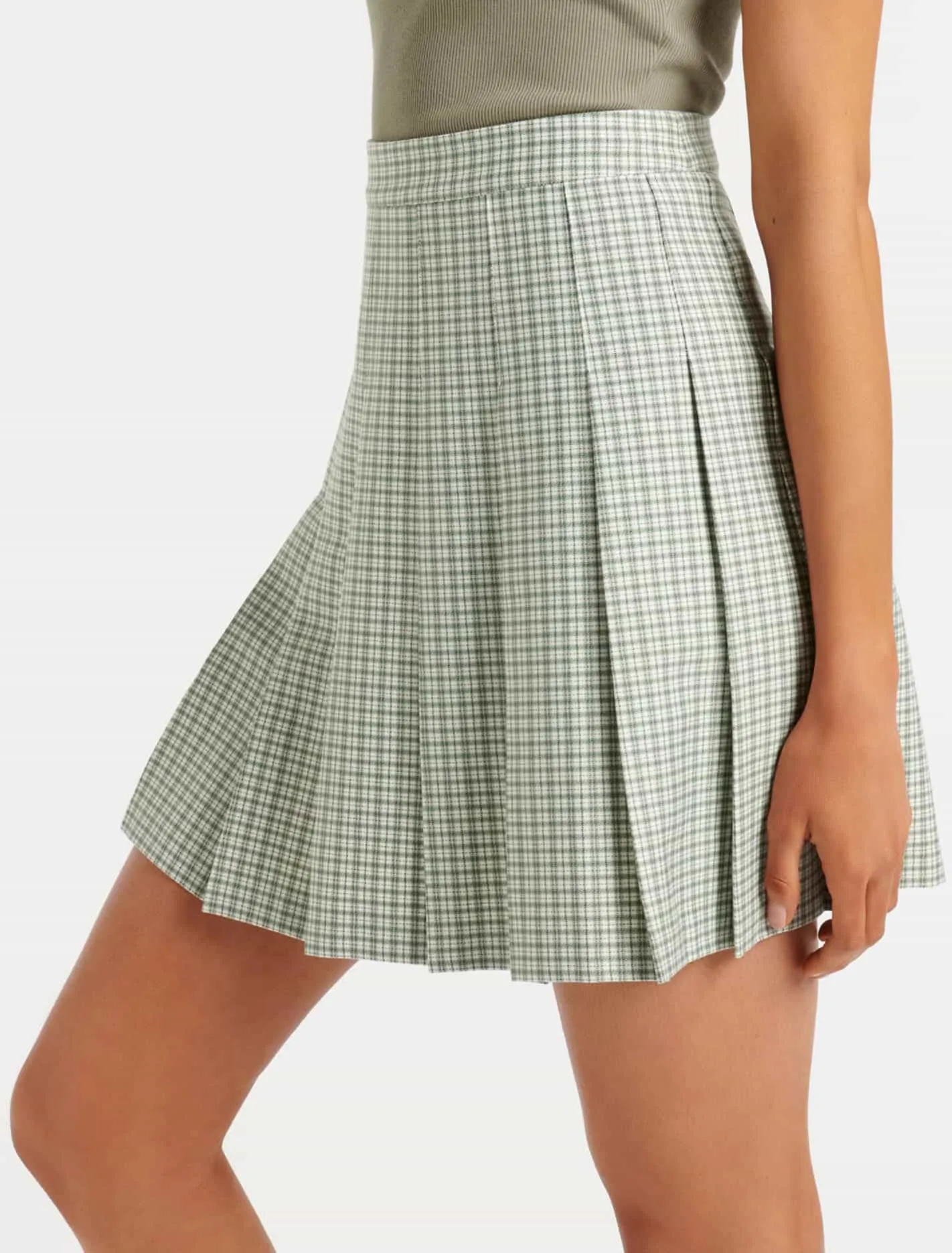 Brandi Check Kilt Mini Skirt