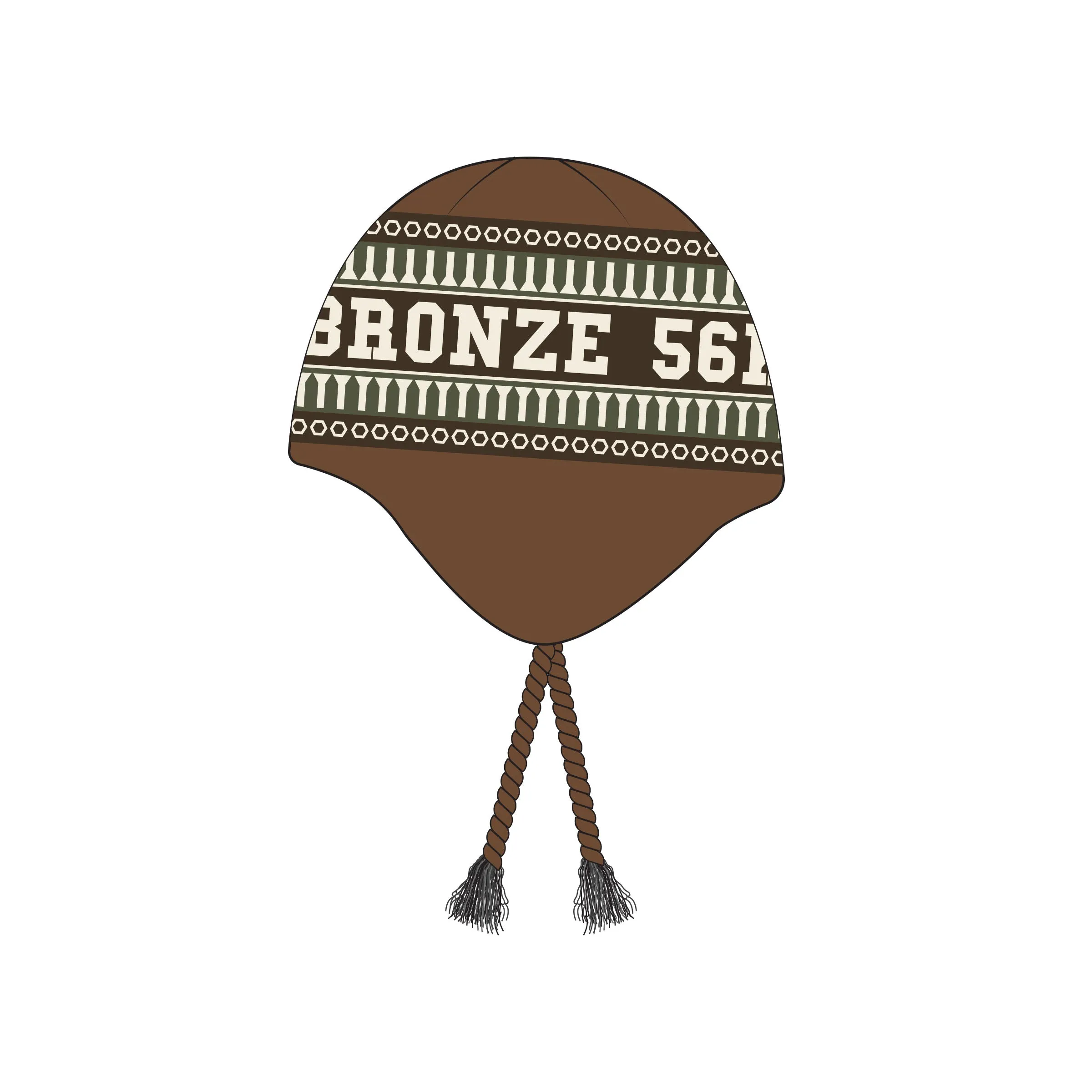 Bronze x Huf Flap Beanie | Brown