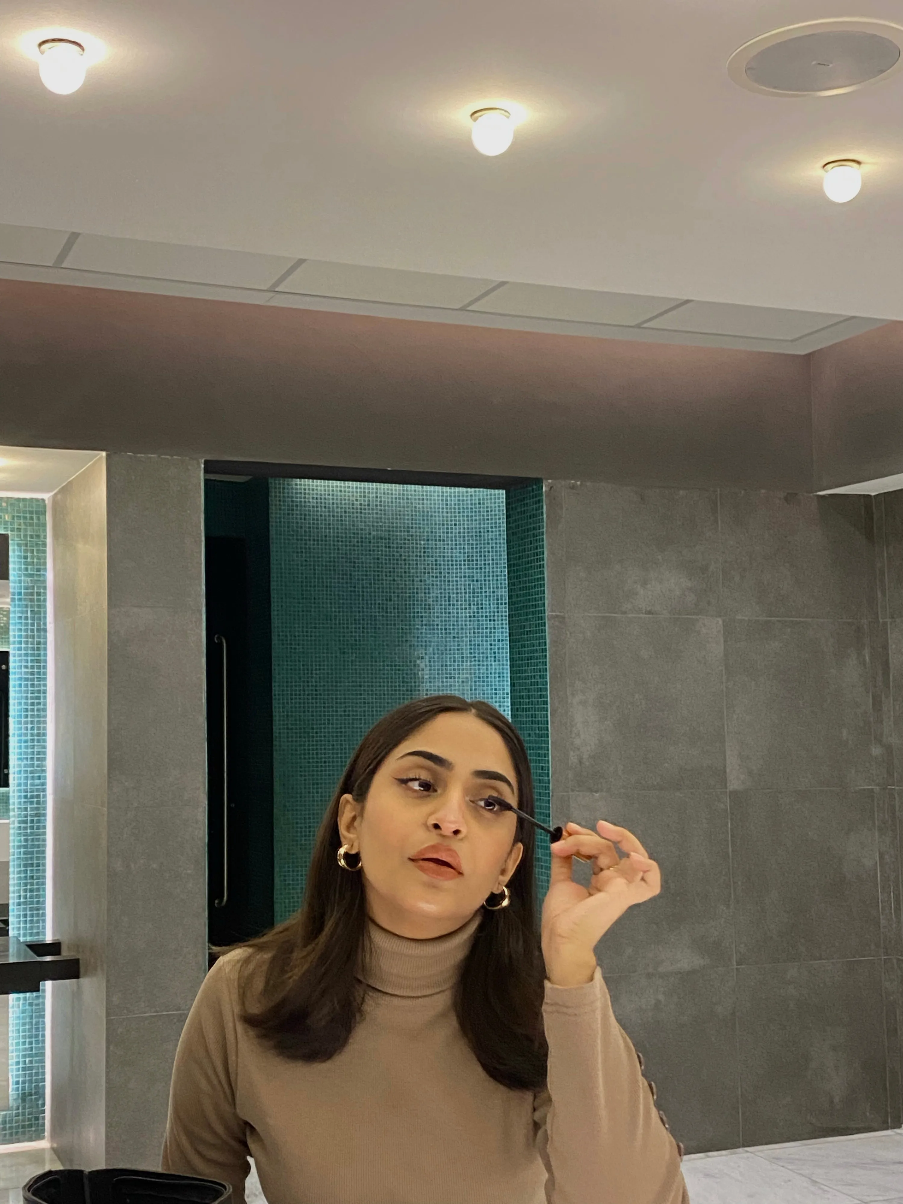 Button Sleeves Turtleneck