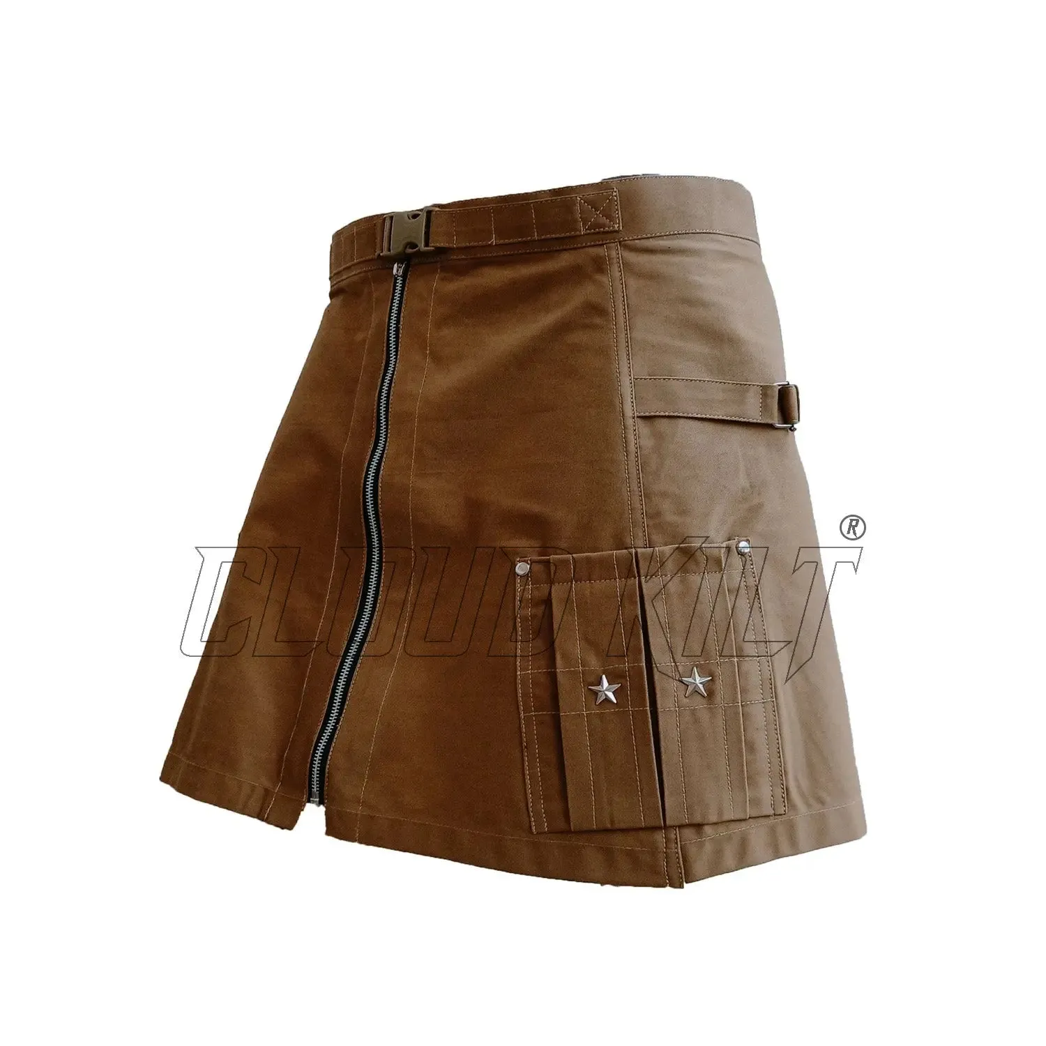Camel Color Women Fashion Kilt