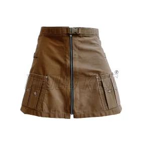 Camel Color Women Fashion Kilt