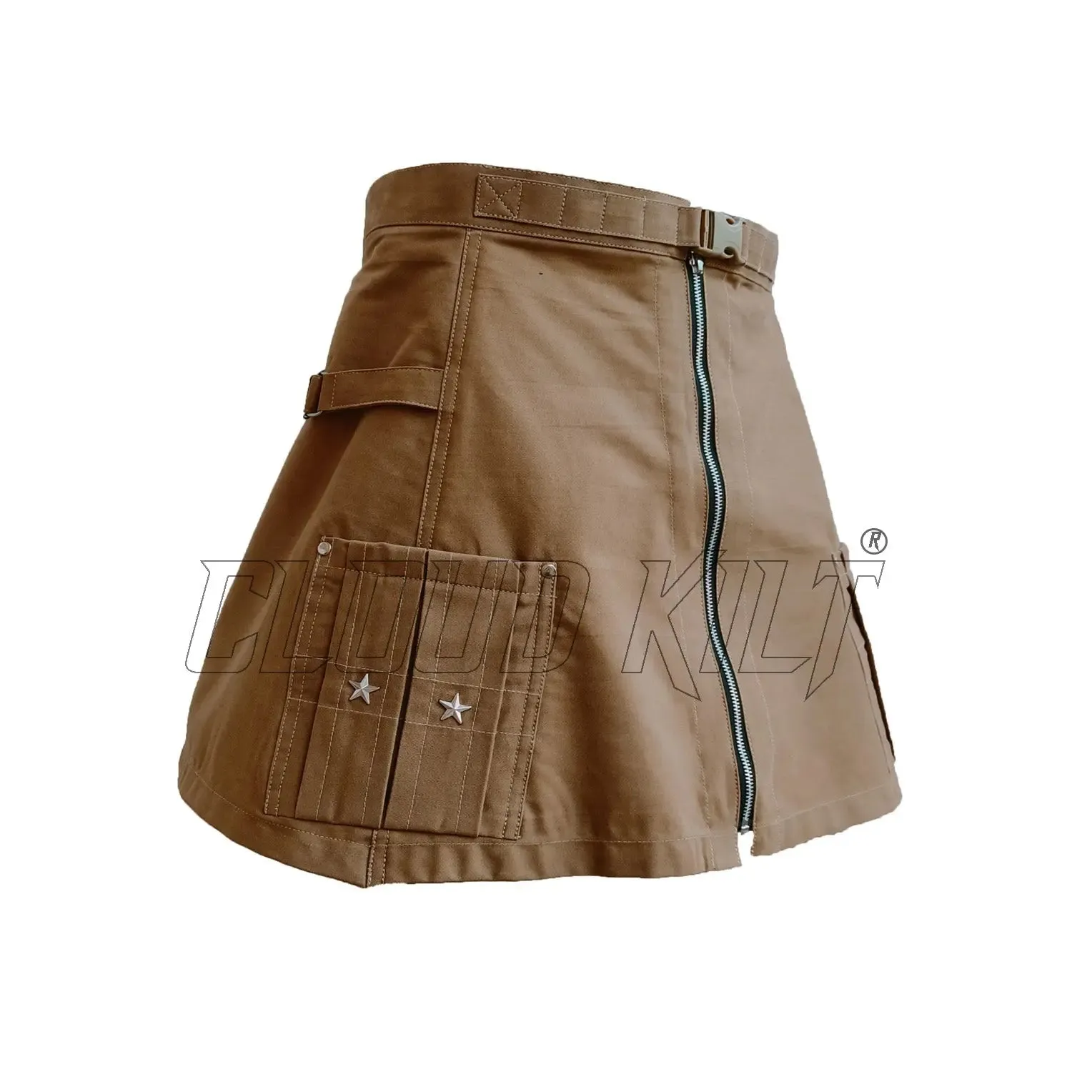 Camel Color Women Fashion Kilt