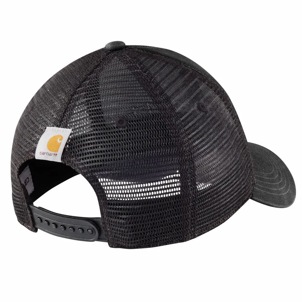 'Carhartt' Men's Canvas Mesh-Back Logo Graphic Cap - Black