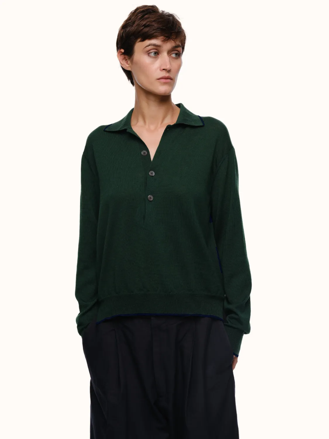 Cass Polo in Extra Fine Merino Wool
