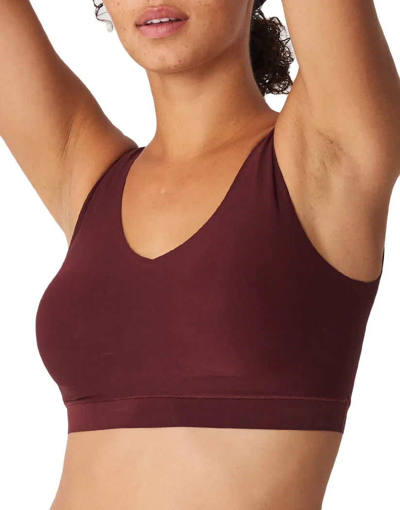 Chantelle Soft Stretch Padded V-Neck Bra Wine 16A1