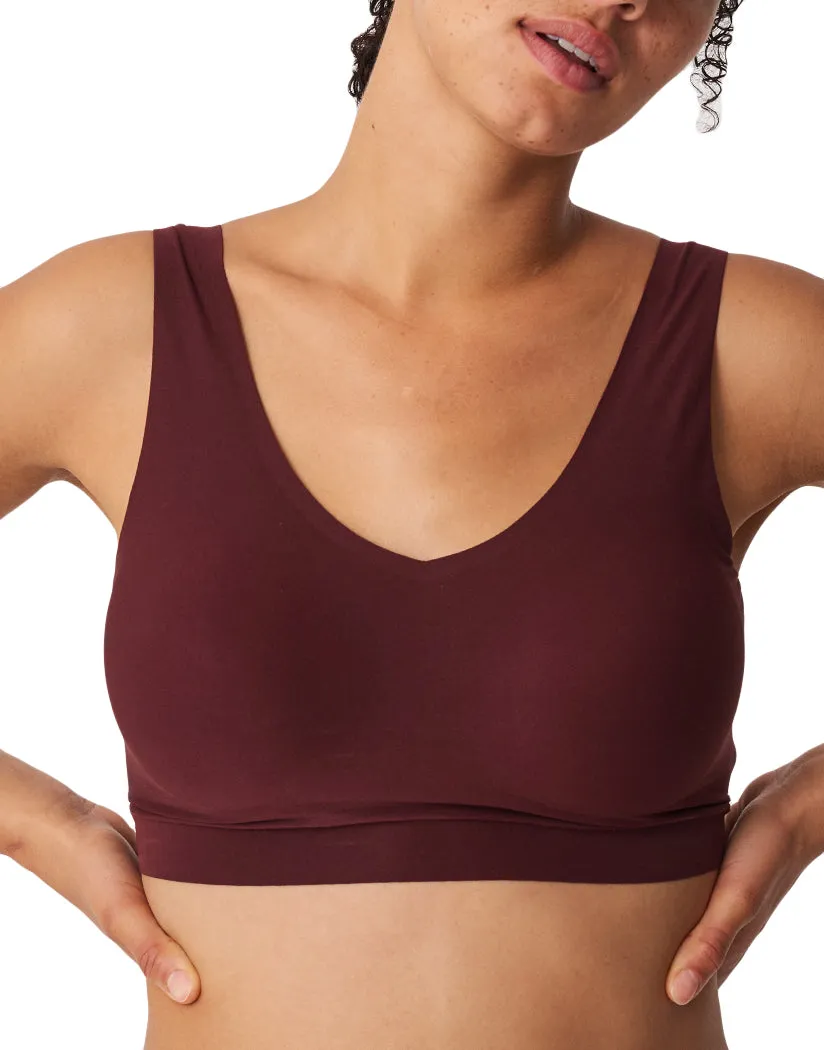 Chantelle Soft Stretch Padded V-Neck Bra Wine 16A1