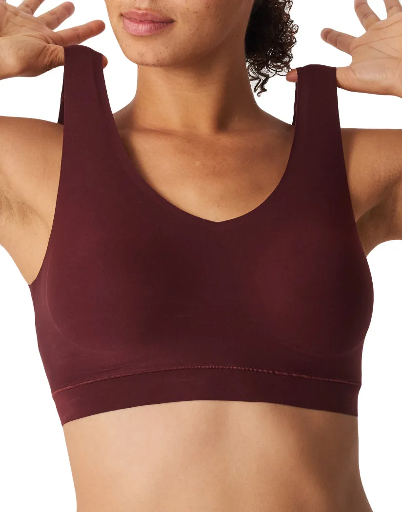 Chantelle Soft Stretch Padded V-Neck Bra Wine 16A1