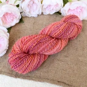 Chunky Hand Spun Corriedale Yarn Apricot Orange