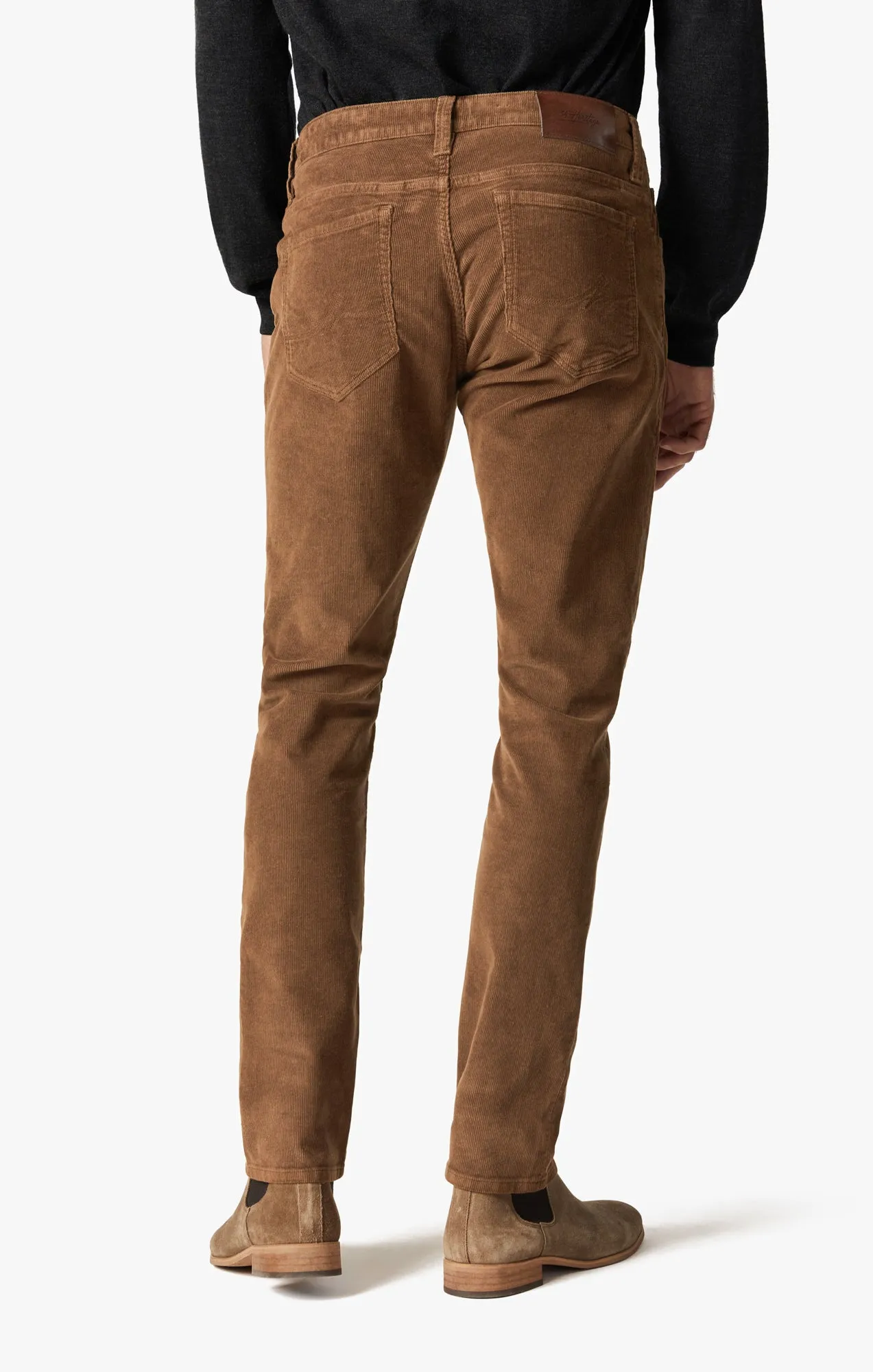 Cool Tapered Leg Pants In Cognac Cord