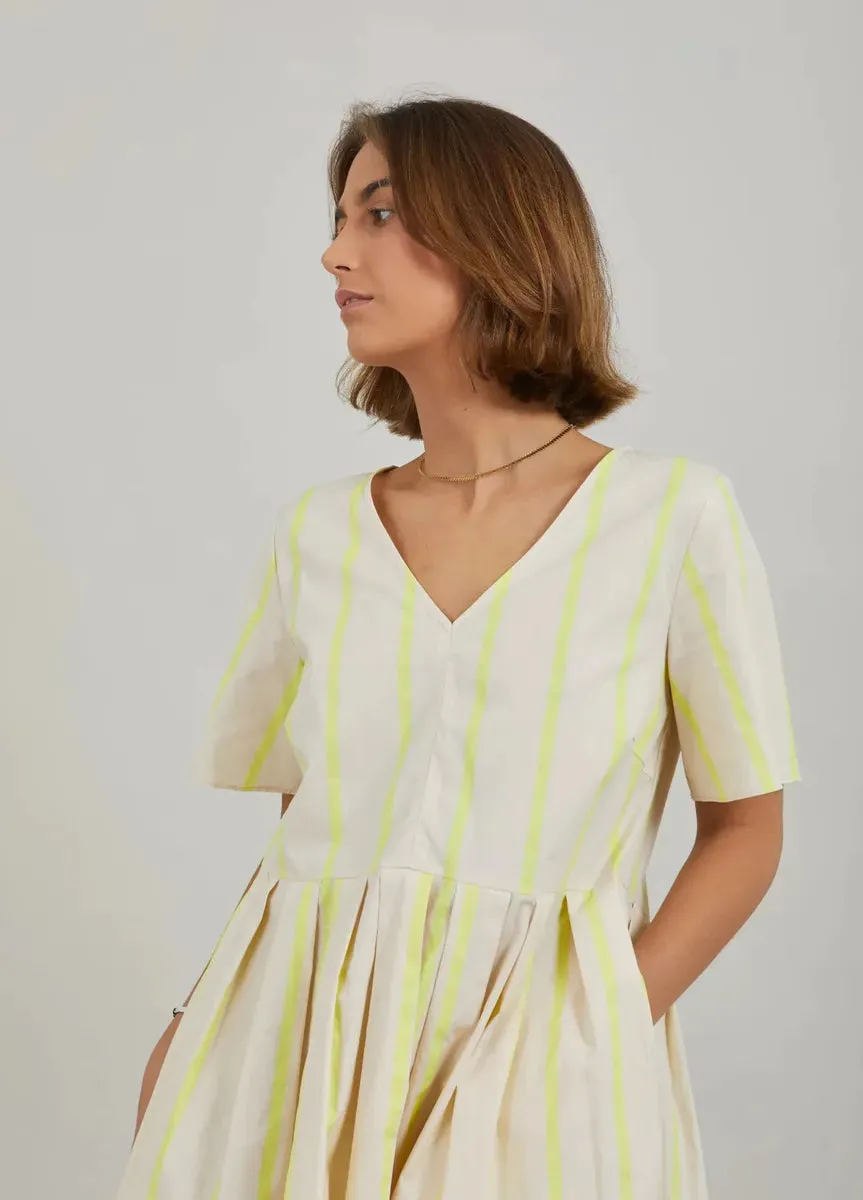 Coster Dress With Yellow Stripes