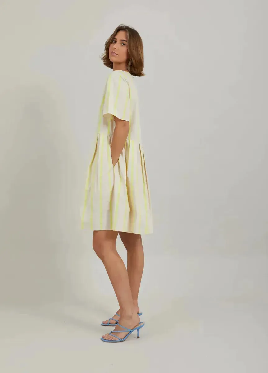Coster Dress With Yellow Stripes
