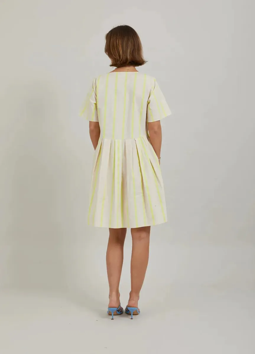 Coster Dress With Yellow Stripes