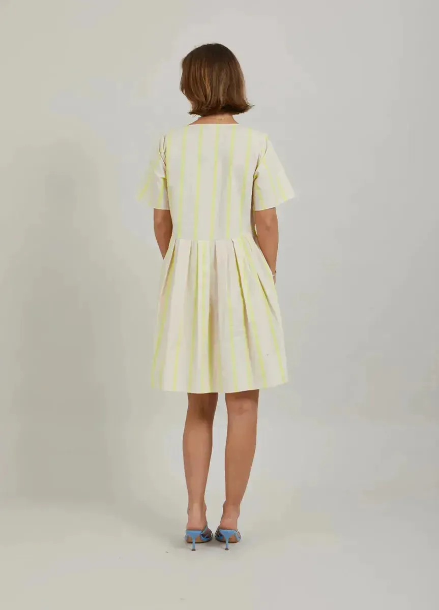 Coster Dress With Yellow Stripes