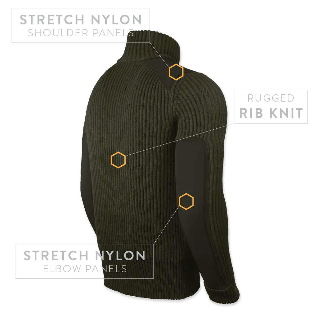 CWO Full Zip Sweater - OD Green