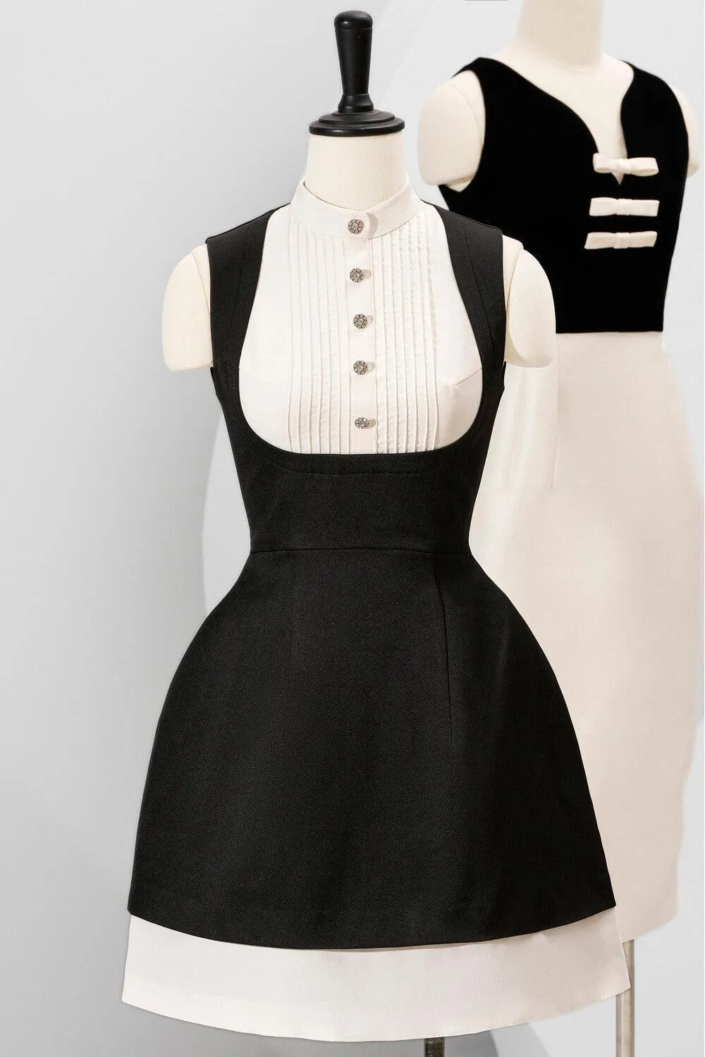 Dorothy Pleated Bib Dress