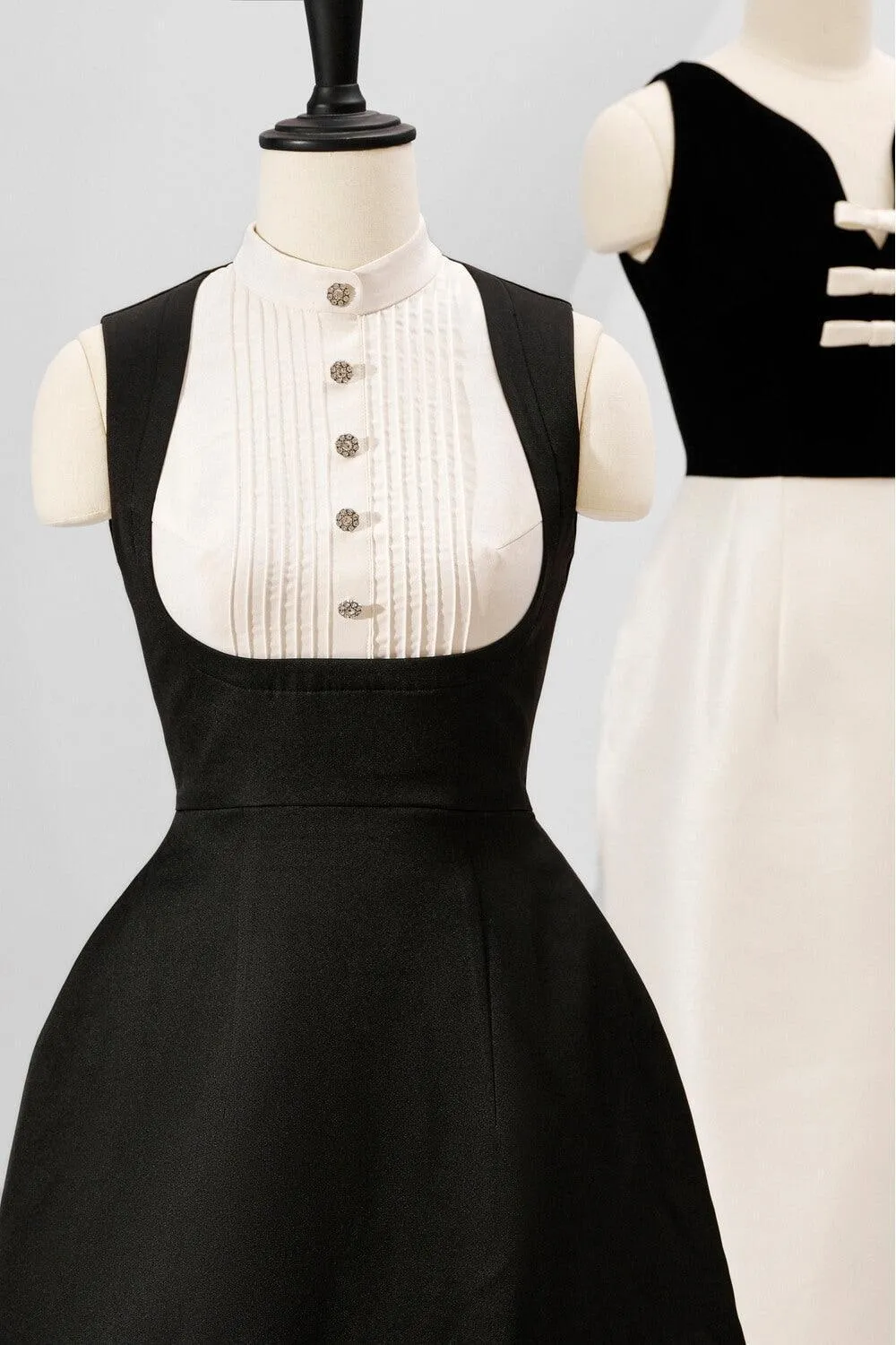Dorothy Pleated Bib Dress