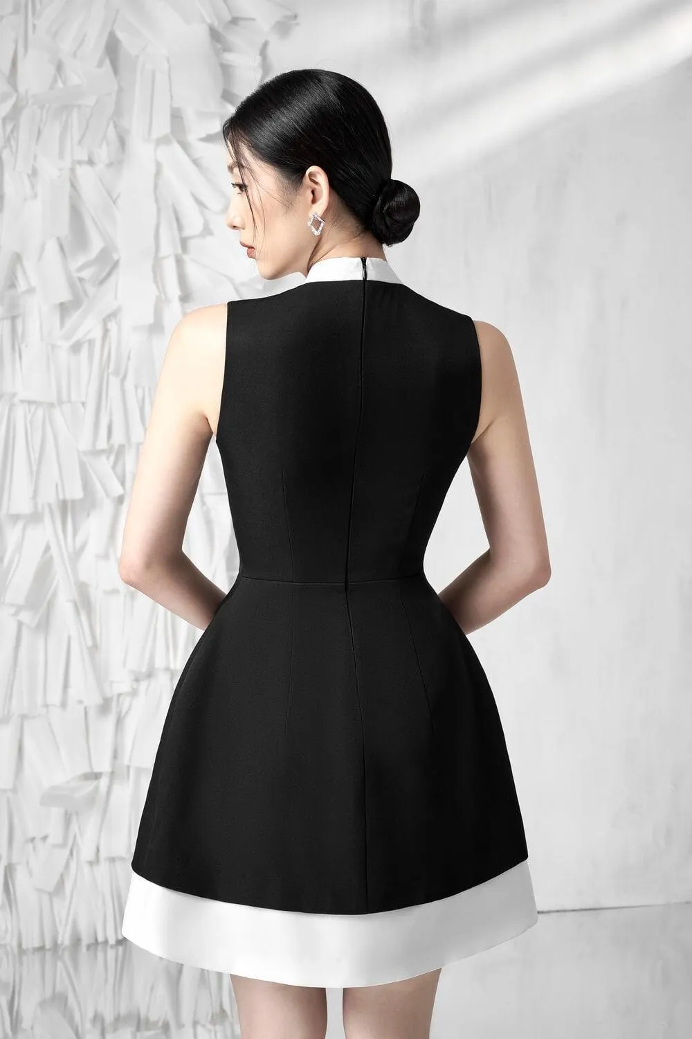 Dorothy Pleated Bib Dress