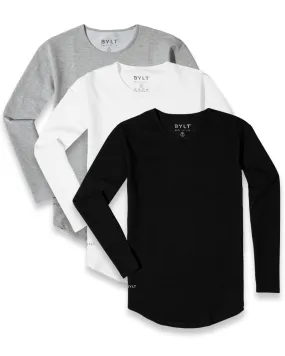 Drop-Cut Long Sleeve: LUX - Custom 3 Pack
