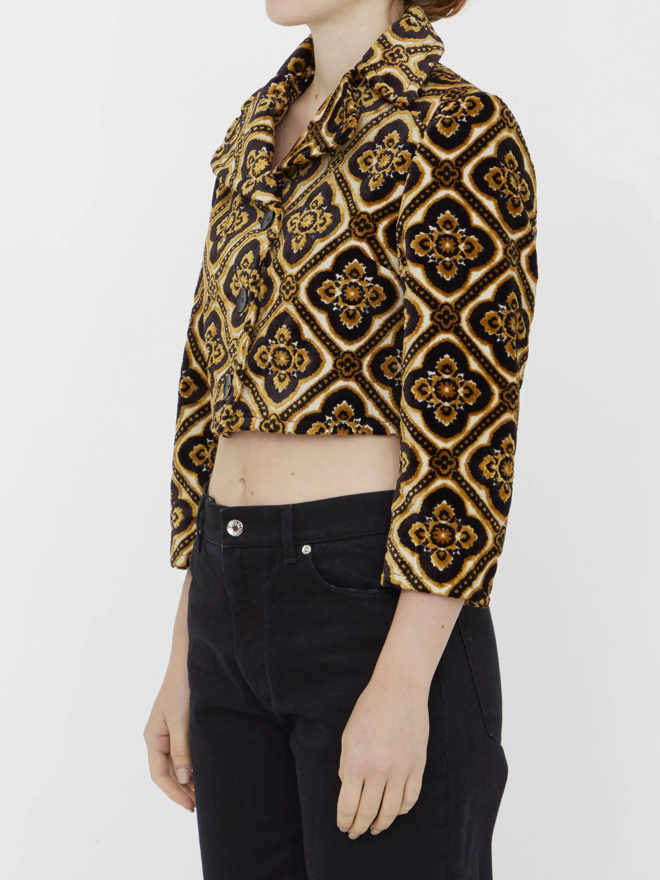 Etro Velvet Cropped Jacket