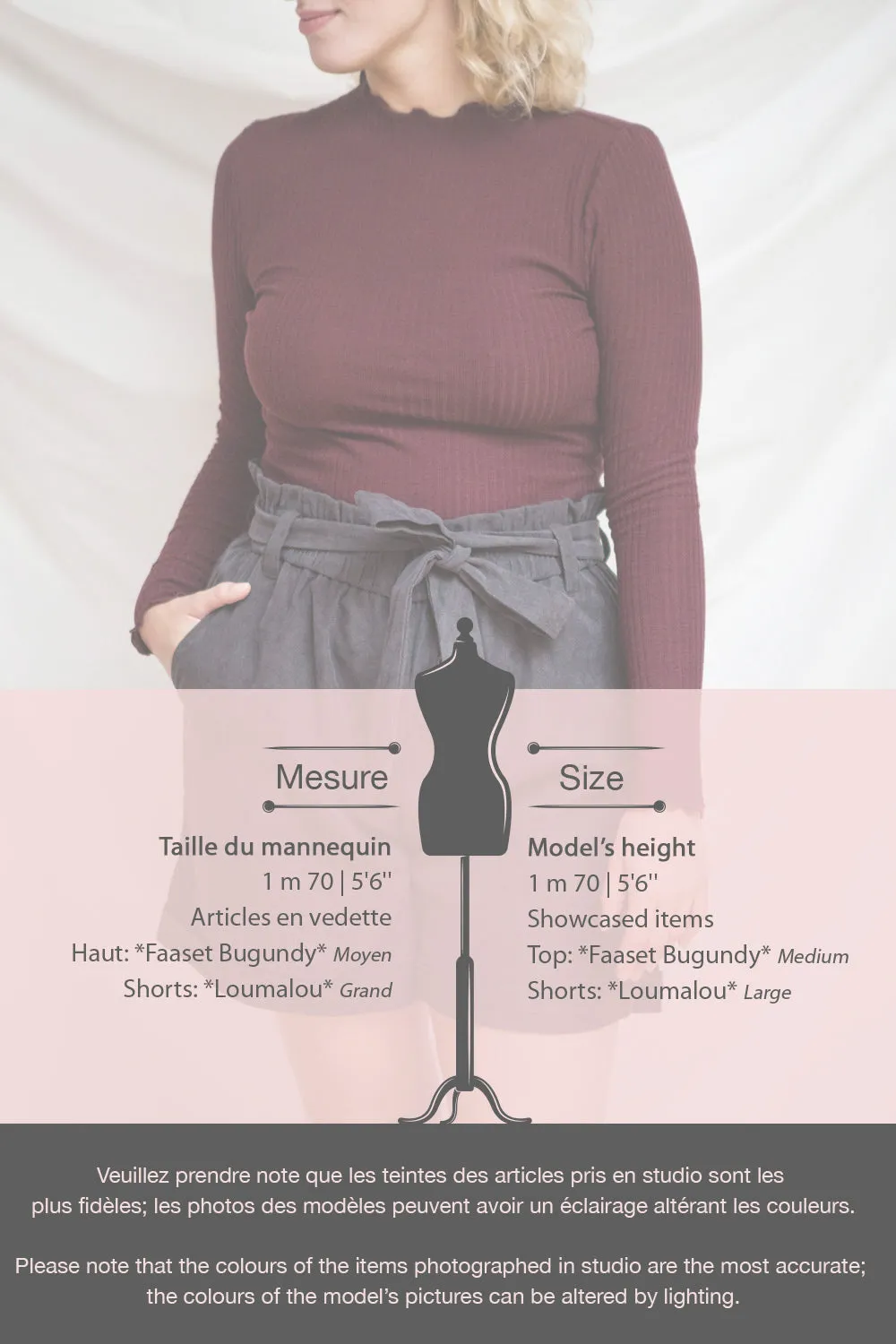 Faaset Black | Ribbed Top w/ Stand Collar