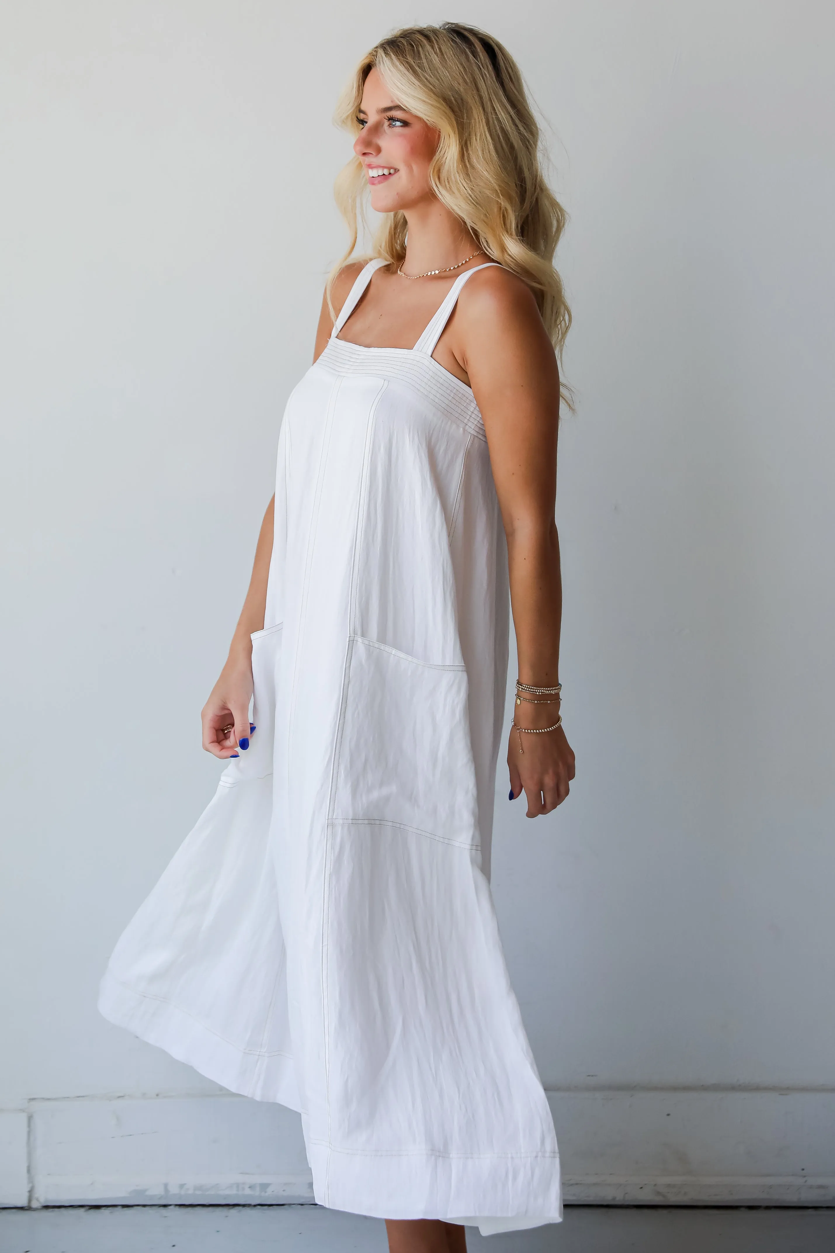 FINAL SALE - Deluxe Vision Off White Maxi Dress