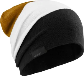 Flatspin Reversible Beanie (Black/White/Bronze Brown)