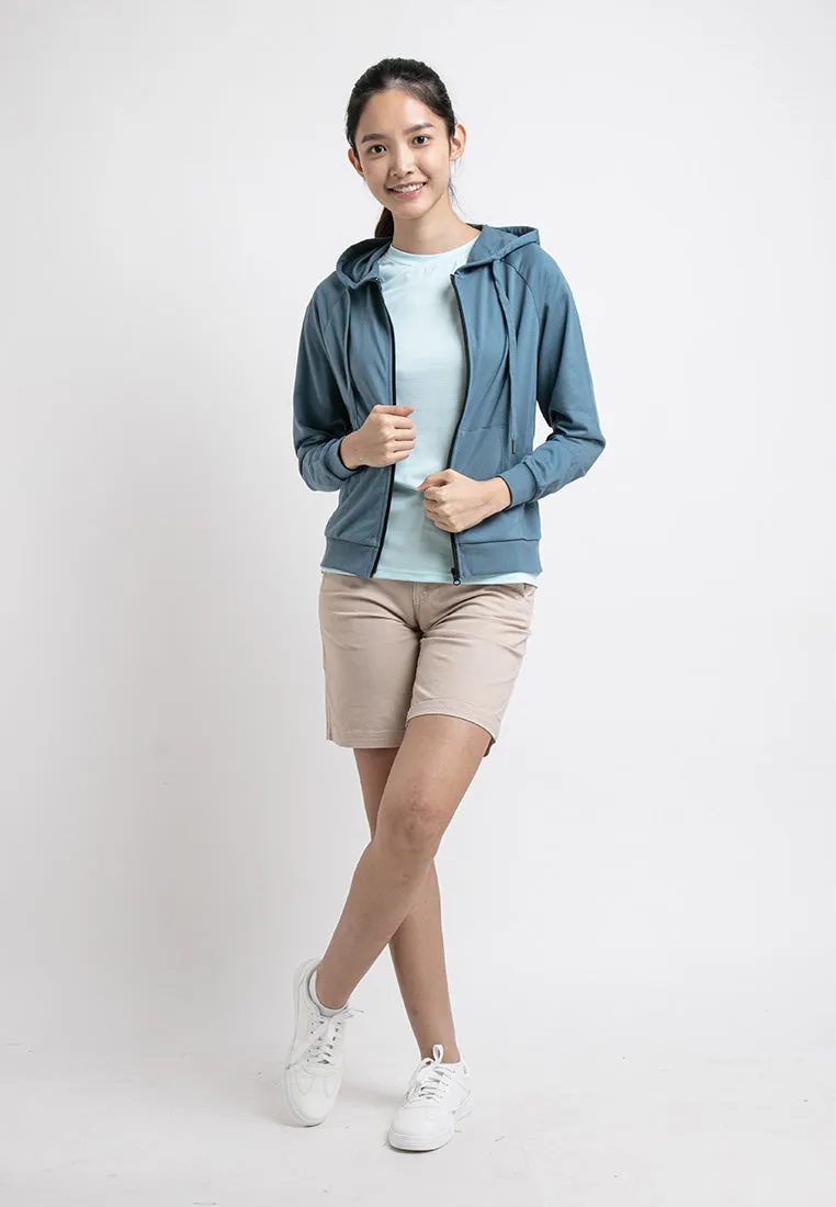 Forest Ladies Stretchable Sweatshirt Cotton Terry Hoodie Women Jacket | Jaket Perempuan - 830108