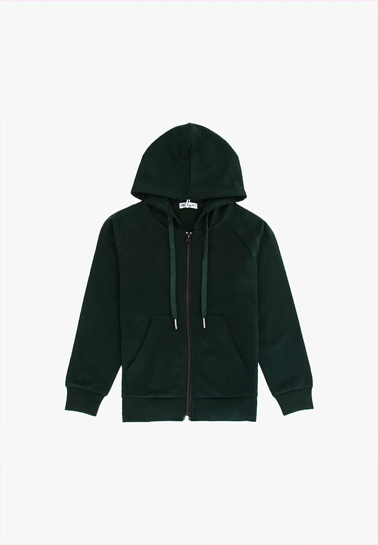 Forest Unisex Kids Stretchable Sweatshirt Cotton Terry Hoodie Kids Jacket | Jaket Budak - FK3000