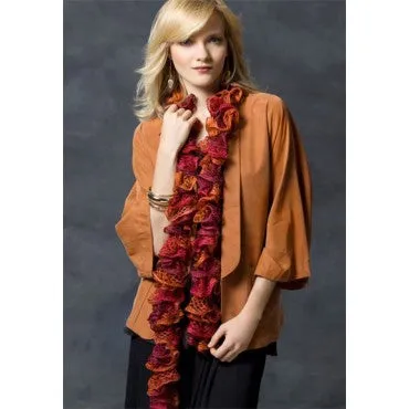 Free Knit or Crochet Ruffle Scarf Pattern