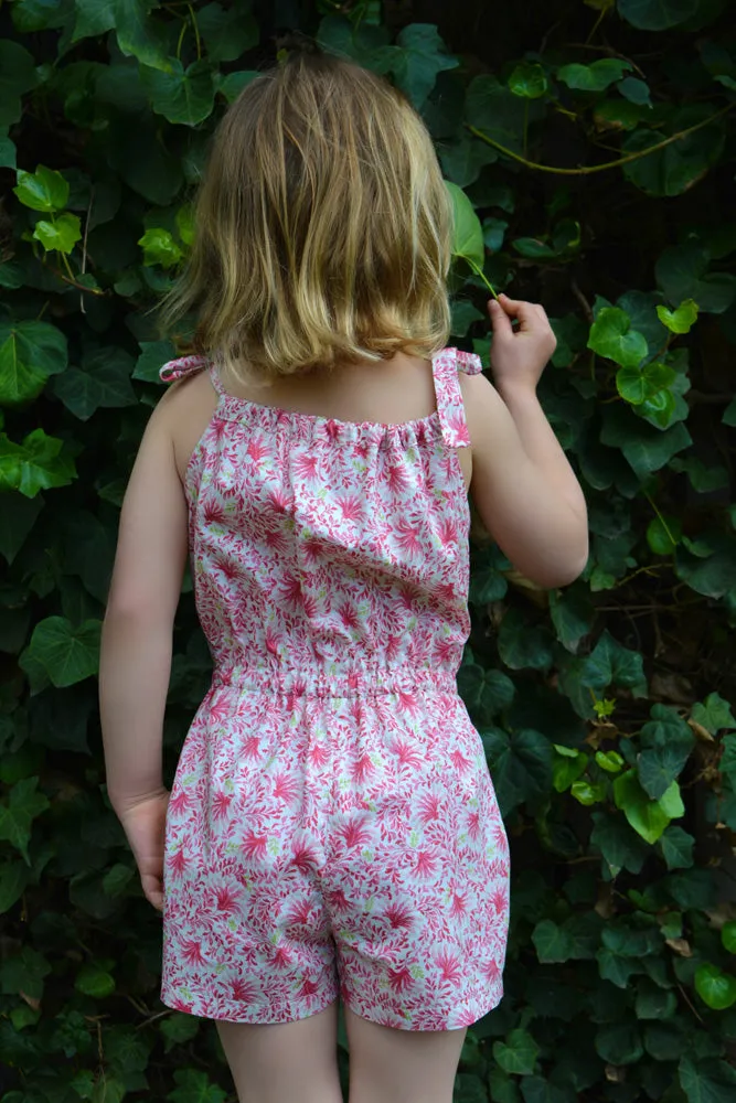 Girls summer dress & romper sewing pattern Peachy Dress & Playsuit sizes 2-14 years