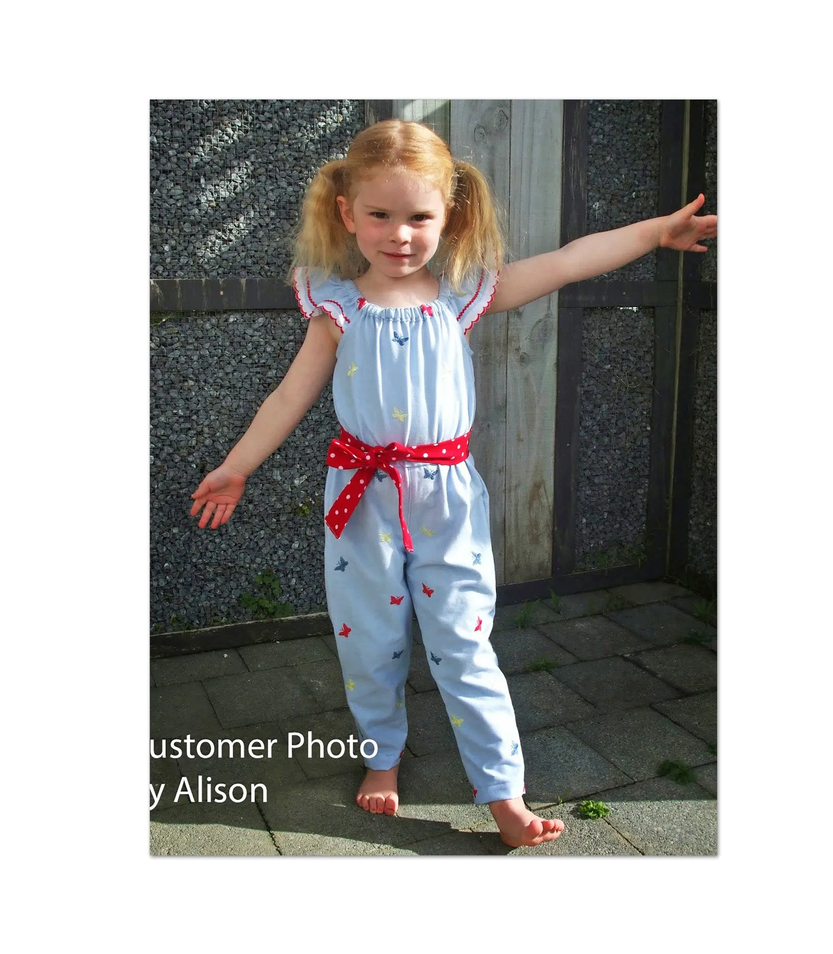 Girls summer dress & romper sewing pattern Peachy Dress & Playsuit sizes 2-14 years
