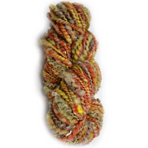 Hand Spun Art Yarn Autumn Tones 12304