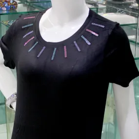 JERSEY KNIT DRESS - COLOR STRIPS