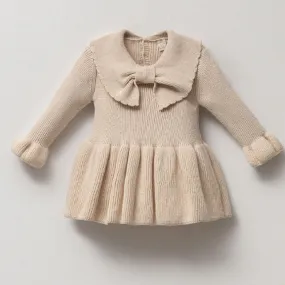 Knitted bow dress