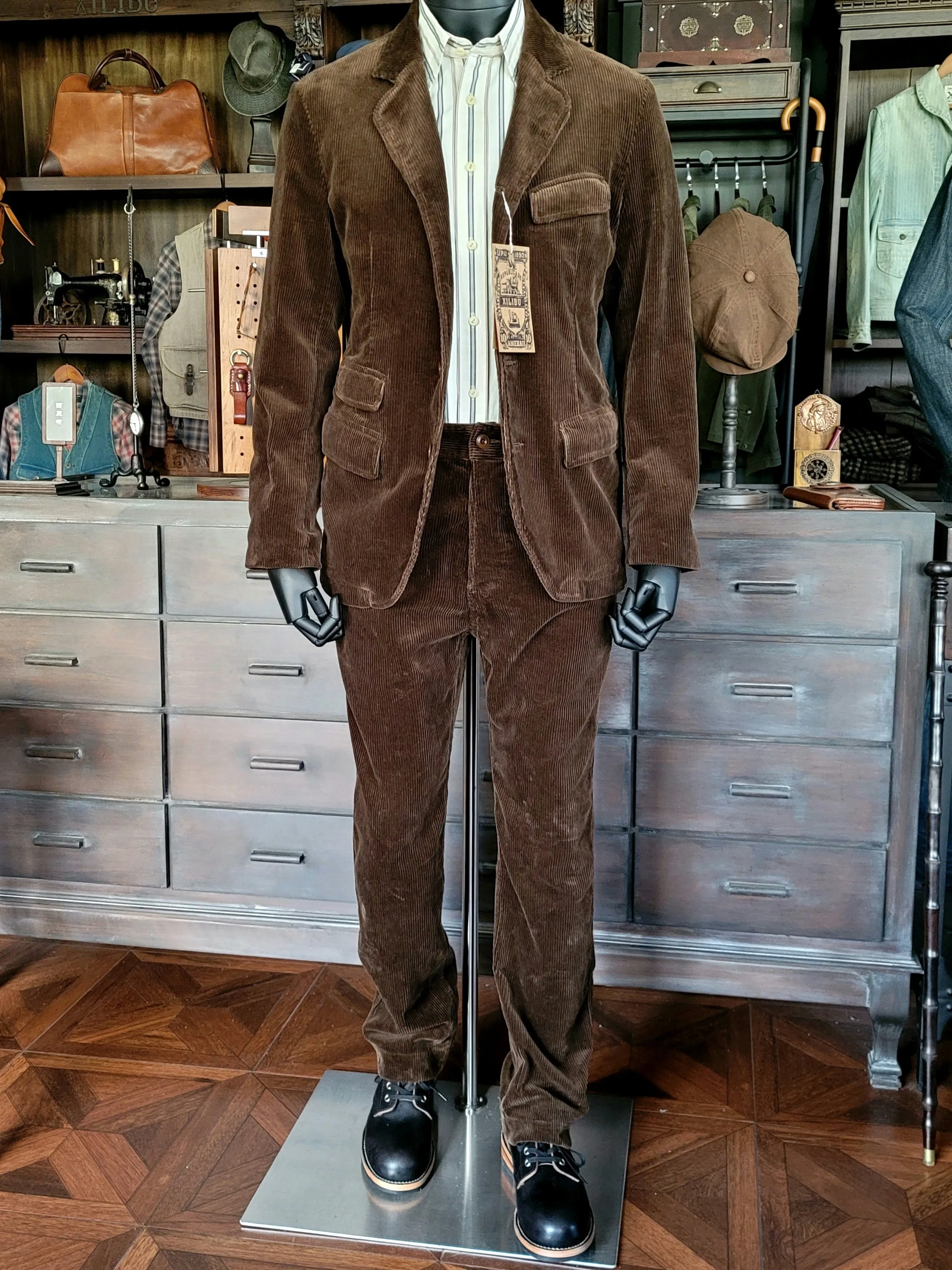 Men's Brown Corduroy Work Pants