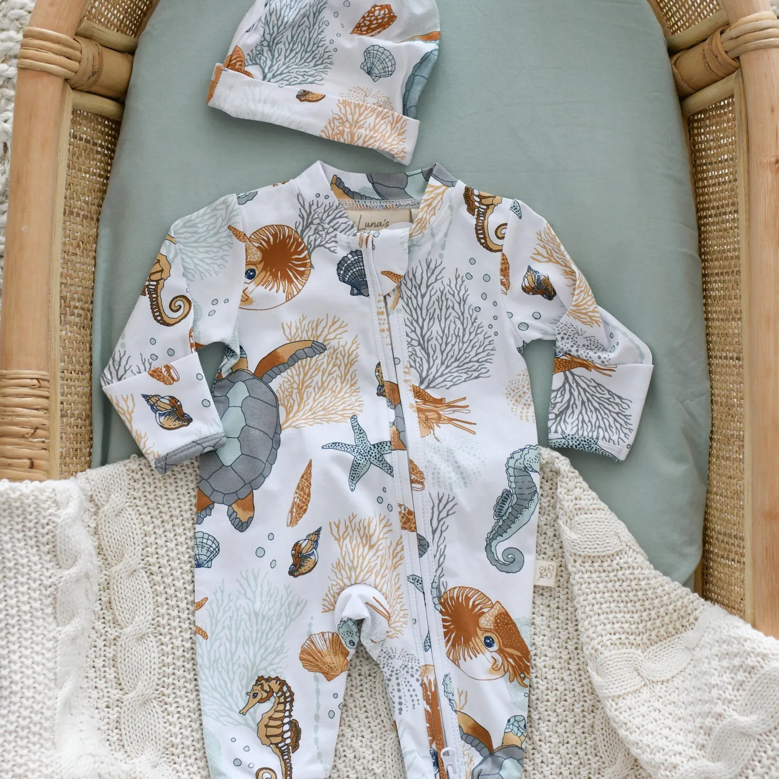NAUTILUS organic cotton zipsuit