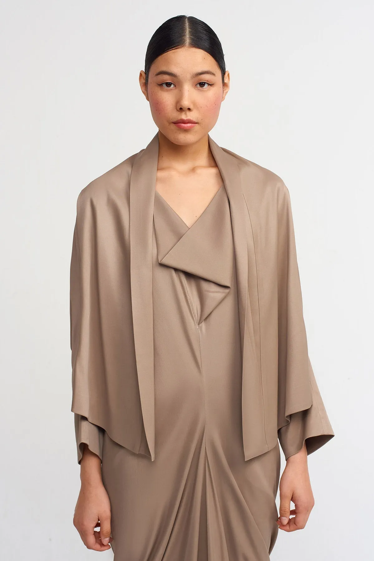 Nu Open-Front Outer Jacket Bronze